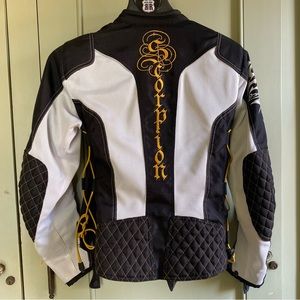 SCORPION NIP TUCK II 2 White Black Street Gear Motorcycle Armor Jacket Size L